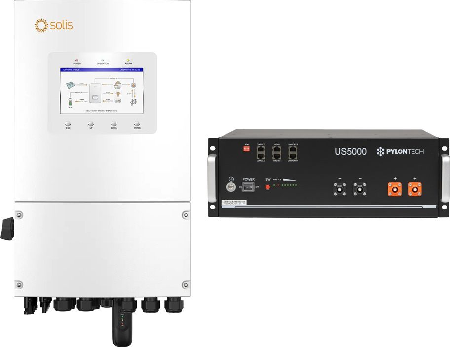 Система резервного живлення Solis 6000Вт + акумулятор Pylontech 100Ah