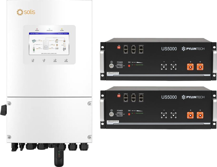 Система резервного живлення Solis 6000Вт + акумулятор Pylontech 100Ah*2шт.