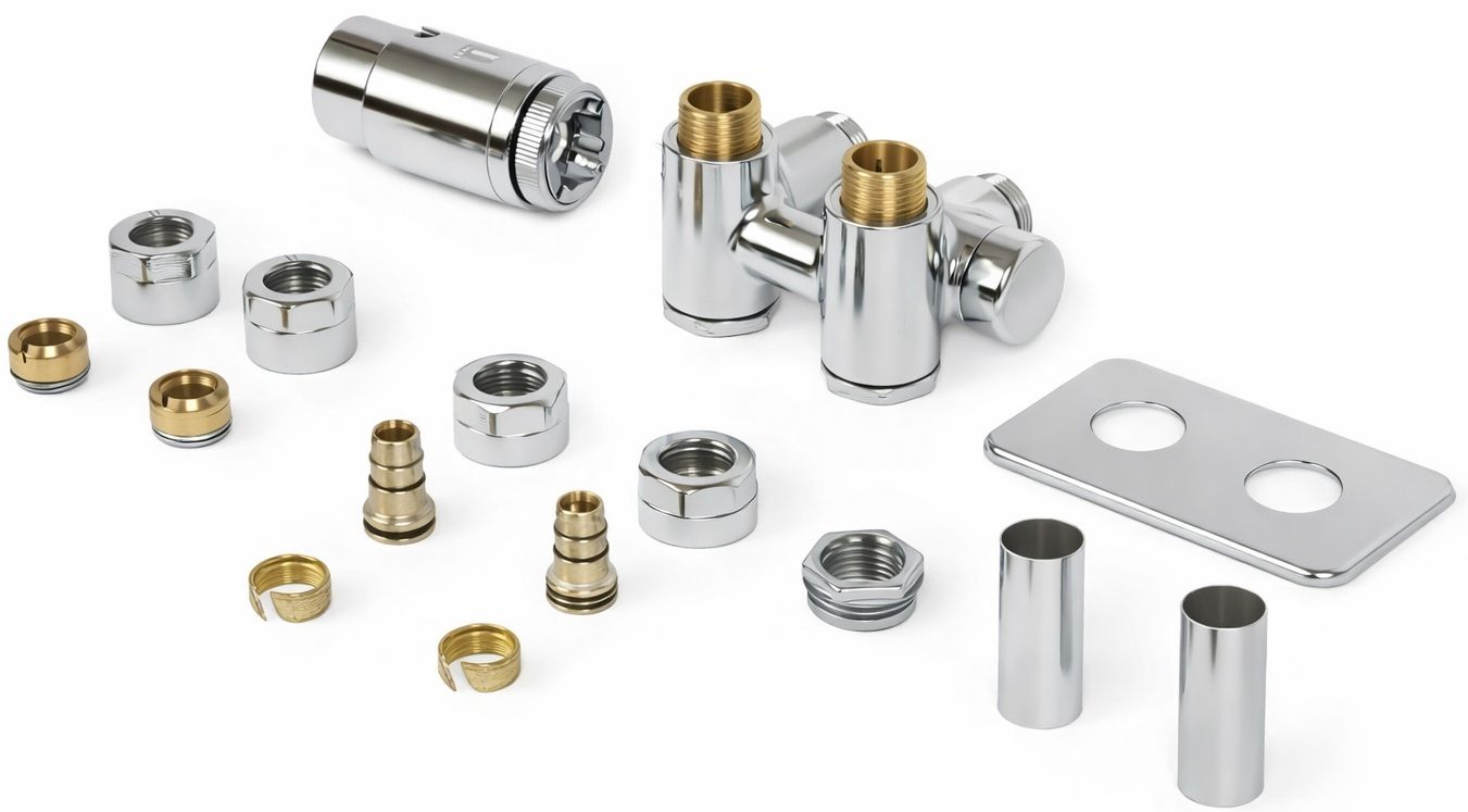 Набір трьохосьовий термостатичний Terma Integra Duo All in One, лівий хром (TGETIDUOLKCRO)