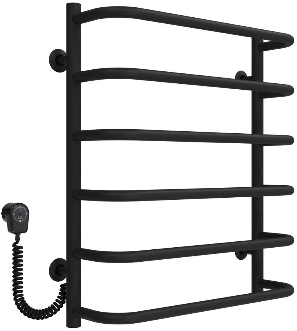 Рушникосушка Deffi Стандарт П6 500x600, чорна, EF16, ліве підключення (D.SS.60.50.6.E.B.L.5)