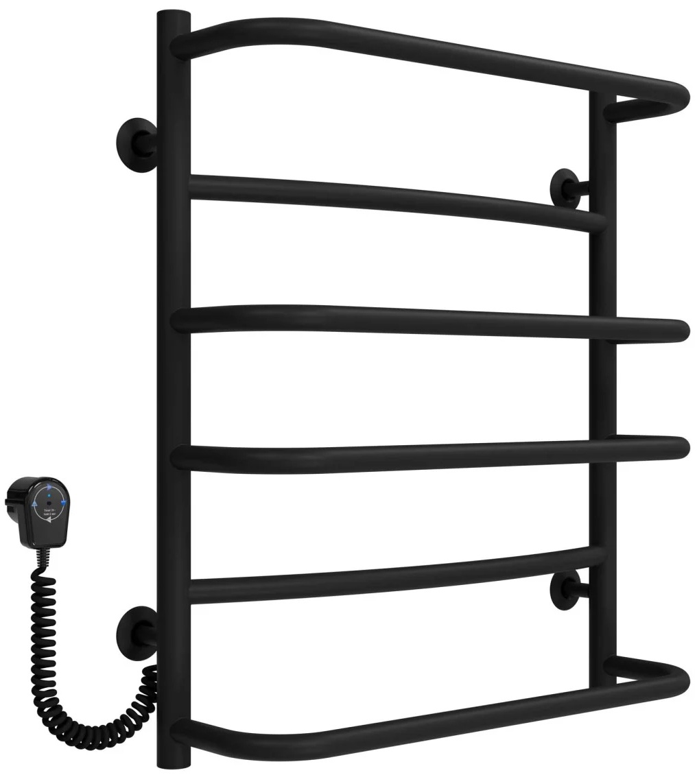 Рушникосушка Deffi Аквамікс П6 500x600, чорна, EF16, ліве підключення (D.AM.60.50.6.E.B.L.5)