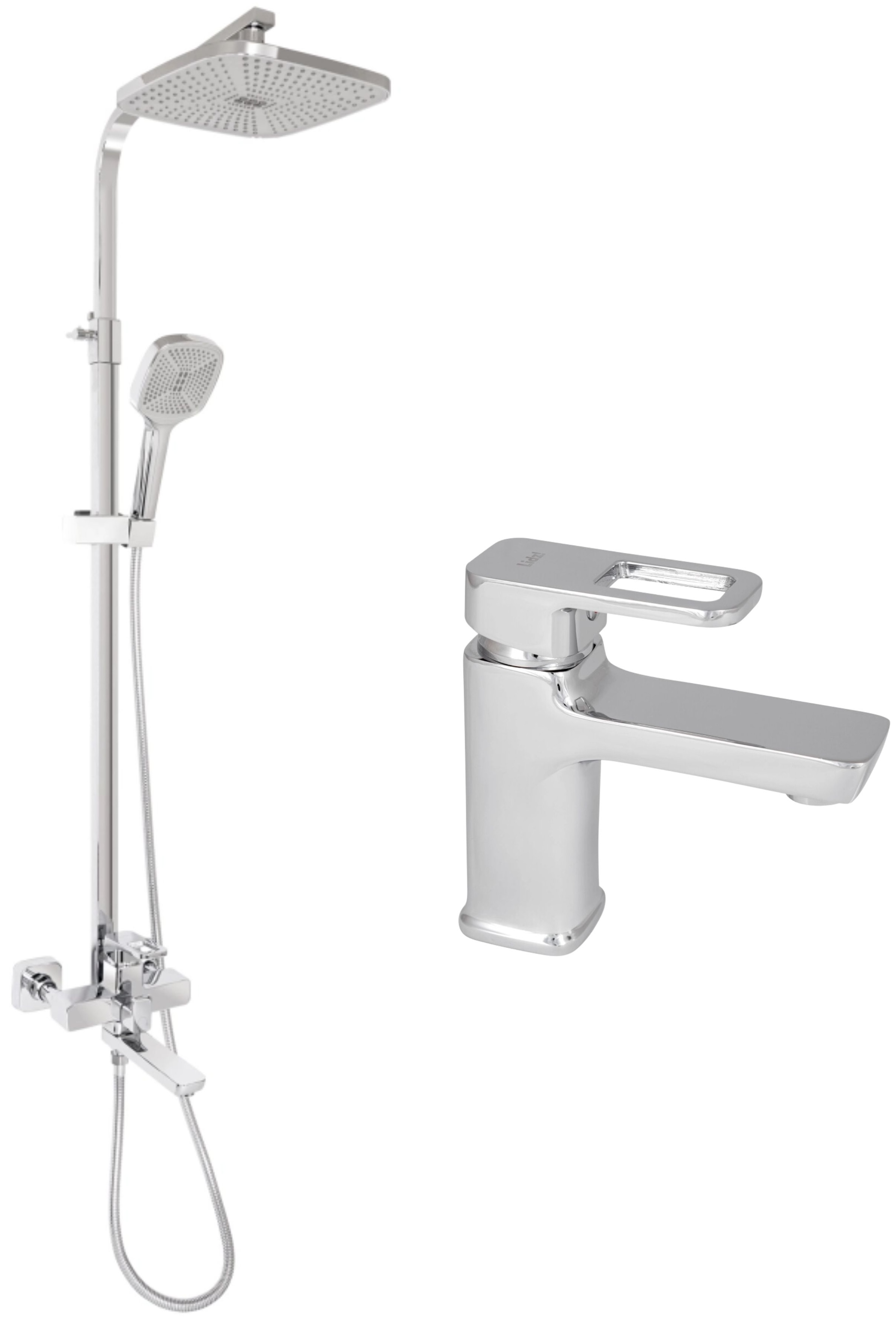 Набір змішувачів Lidz Wawel 001+Wawel 1030 Chrome (LDWAW001CRM4538746364)