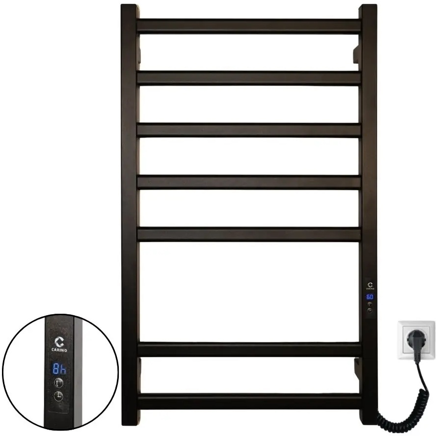 Рушникосушка Carino Alba 790x490 Black Matte (AL7949DBM)