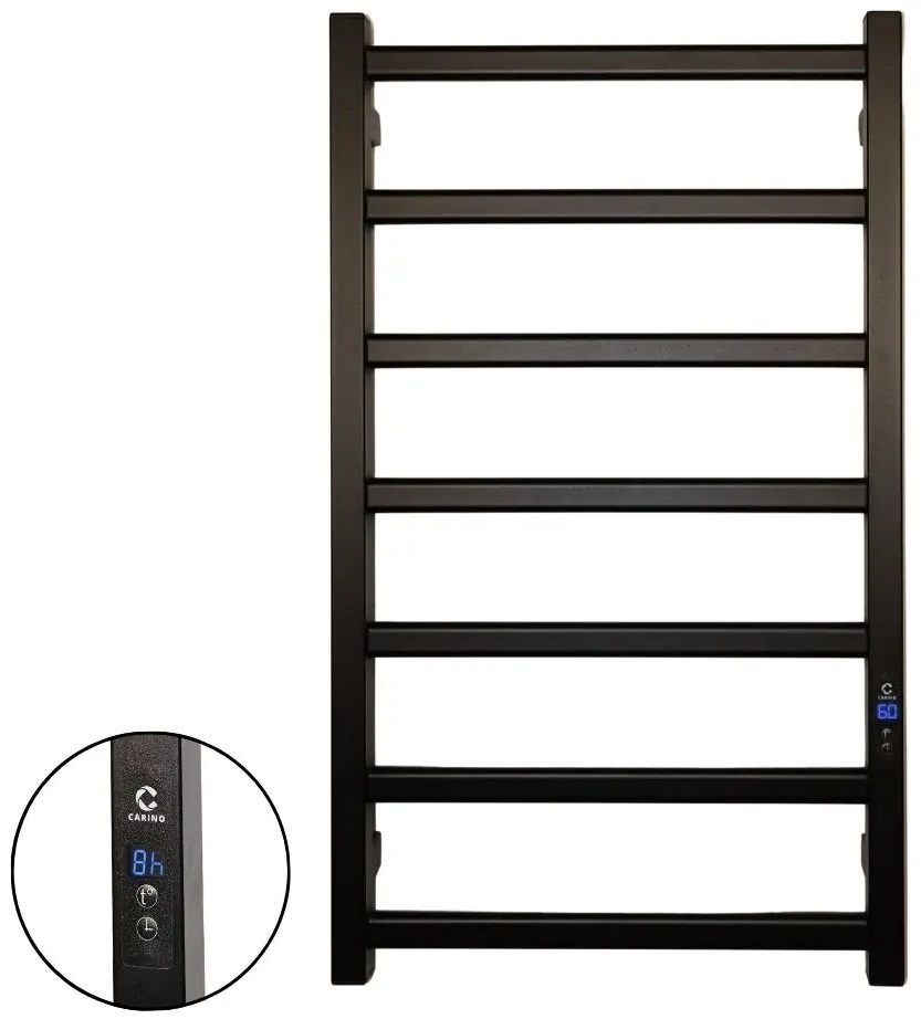 Рушникосушка Carino Luna 790x490 Black Matte (LN7949DBM)