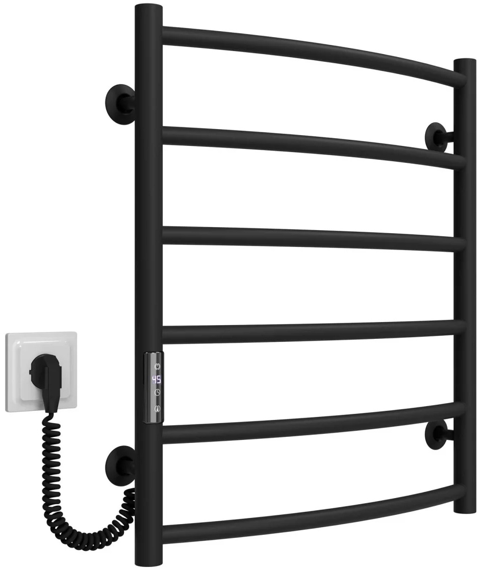 Рушникосушка Deffi Класік П6 500x600, чорний, JD03, ліве підключення (C.DK.60.50.6.E.B.L.1)