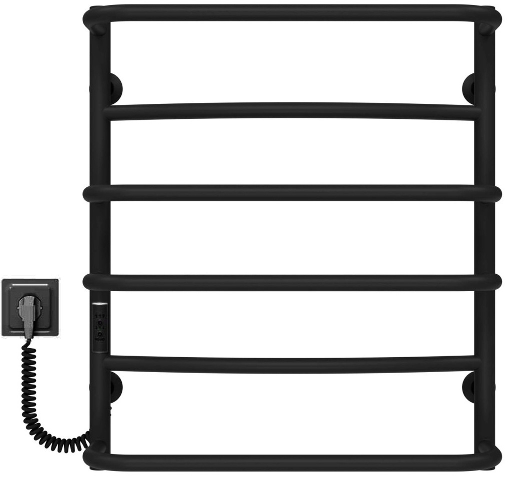 Рушникосушка Deffi Аквамікс П6 500x600, чорна, WD03, ліве підключення (D.AM.60.50.6.E.B.L.3)