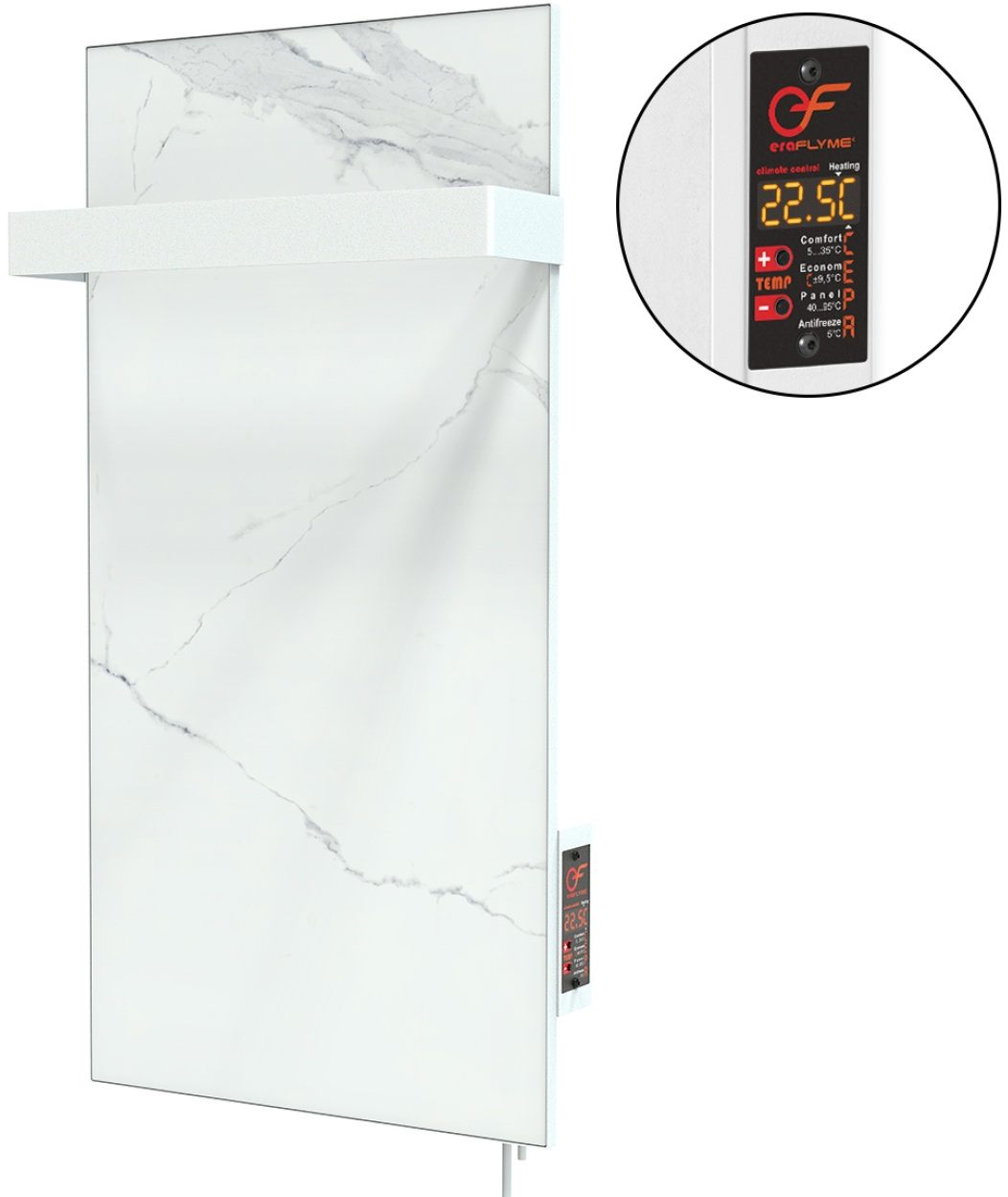 Рушникосушка Flyme 250TW(1) білий камінь із білою дужкою