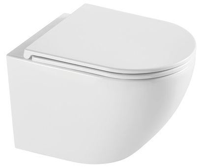 Підвісний унітаз Romstal Round Soft Close білий з кришкою 49.5 см (LT-046E-NR)