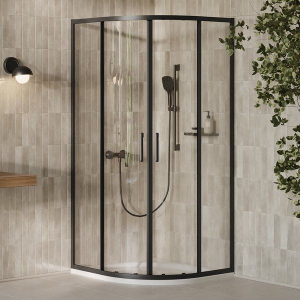 Душова кабіна Ravak X-Point Slim XPSCP4-100 R500 Transparent, Чорний (X3B2A030FZ1C)