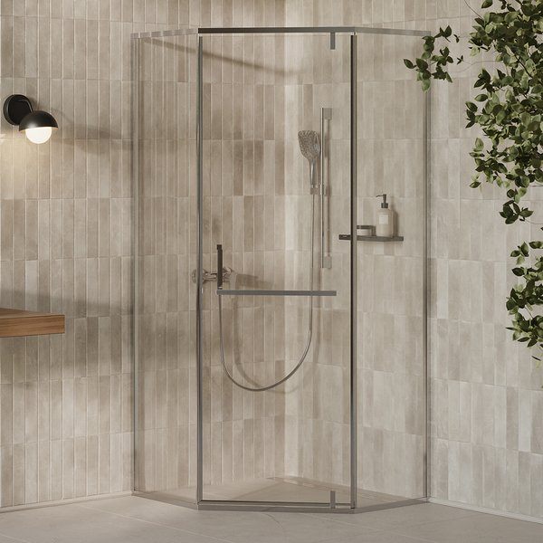 Душова кабіна Ravak X-Point Slim XPSHP3-100 Transparent, Полірований алюміній (X335A0C0FZ1)