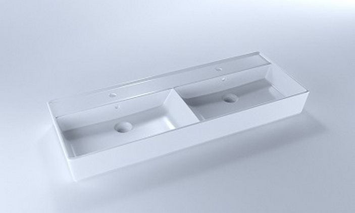 Умивальник Bartin Seramik на 2 чаші 120x45 см (70LQ24120)