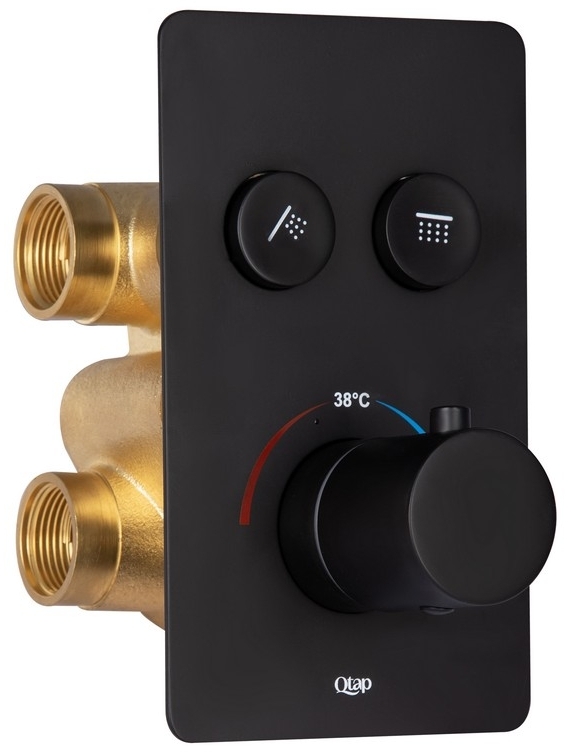 Змішувач для душу Q-tap Votice QTVOT6442T105NKB Black Matt