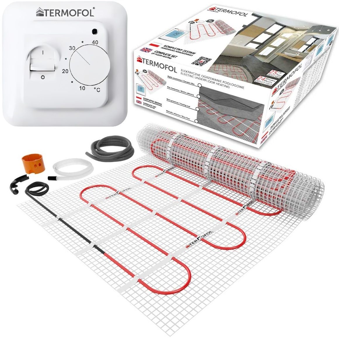 Комплект теплої підлоги Termofol TF-HM-150-25 + терморегулятор TF-H3