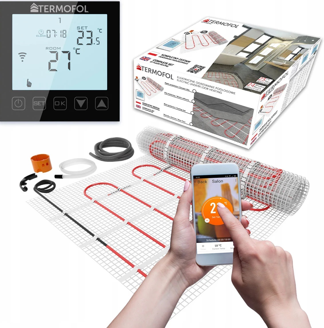 Комплект теплої підлоги Termofol TF-HM-150-45 + терморегулятор TF-WIFI