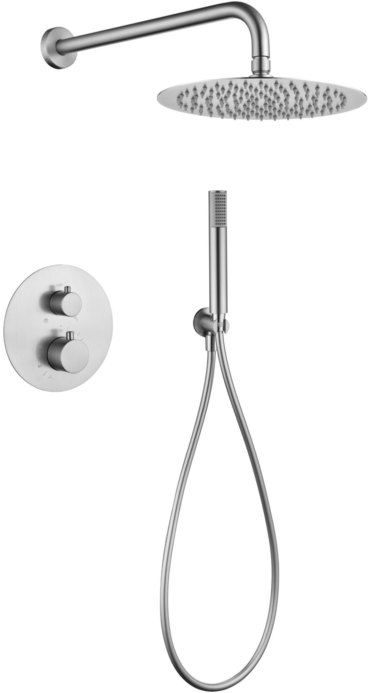 Набір для душу Imex Monza Brushed Nickel GTM039/NQ