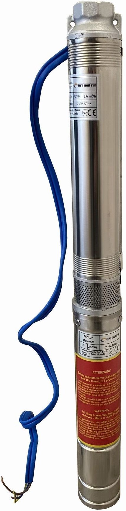 Свердловинний насос Optima PM 3SDm2.5/7 + 1,5 м кабель (000017610)