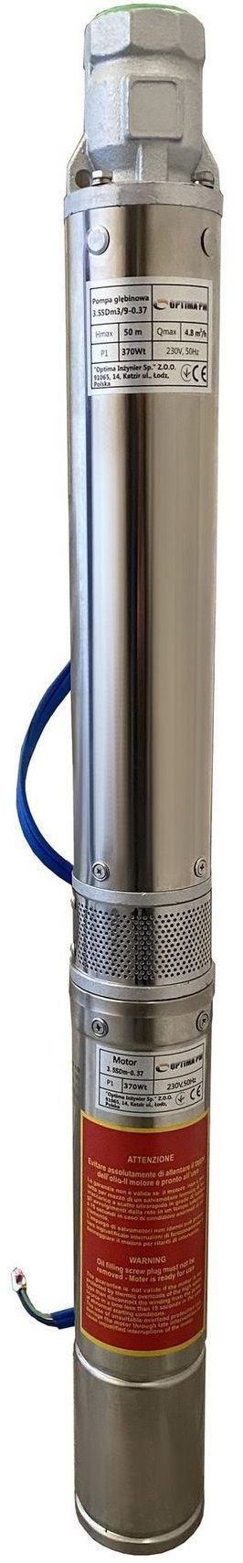Свердловинний насос Optima PM 3.5SDm3/9 + 1,5 м кабель (000017618)