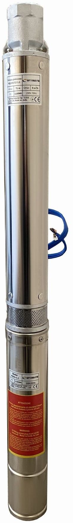 Свердловинний насос Optima PM 4QJm6/12 + 1,5 м кабель (000017631)