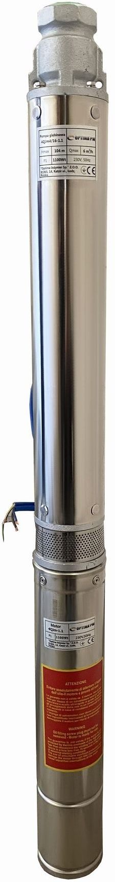 Свердловинний насос Optima PM 4QJm4/16 + 15 м кабель (000027778)