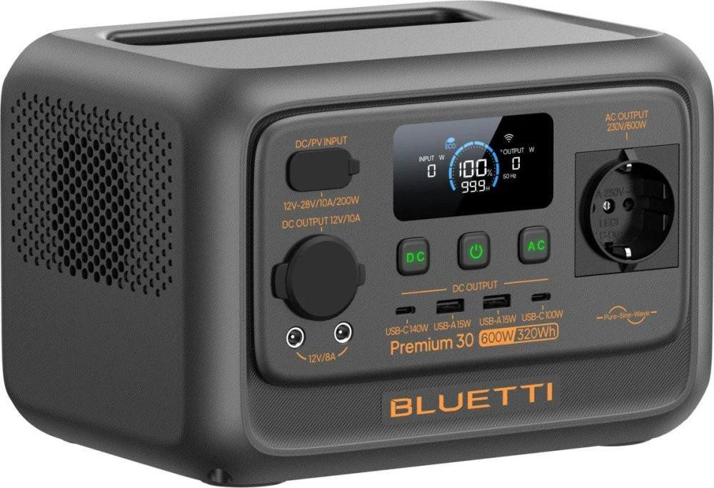 Портативна зарядна станція Bluetti Premium 30 V2, 600 Вт / 320 Вт*год