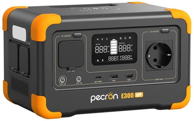 Портативна зарядна станція Pecron E300LFP, 600Вт / 288Вт*год