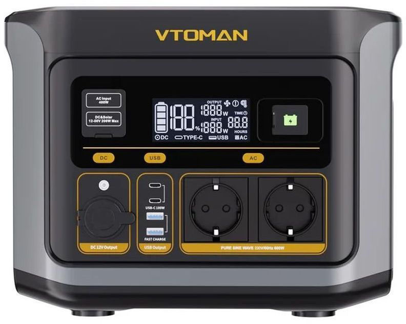 Портативна зарядна станція Vtoman FlashSpeed 600, 600Вт / 499Вт*год