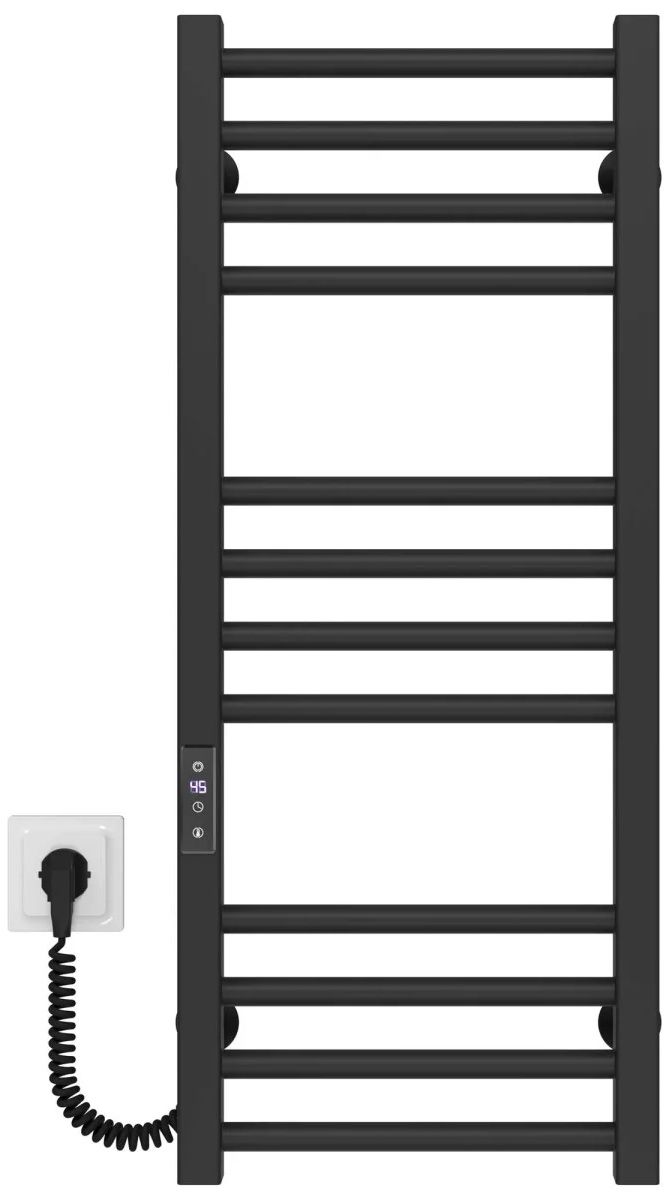 Рушникосушка Deffi Lima П12 400x800, чорна, JD04, ліве підключення (A.LI.80.40.12.E.B.L.2)