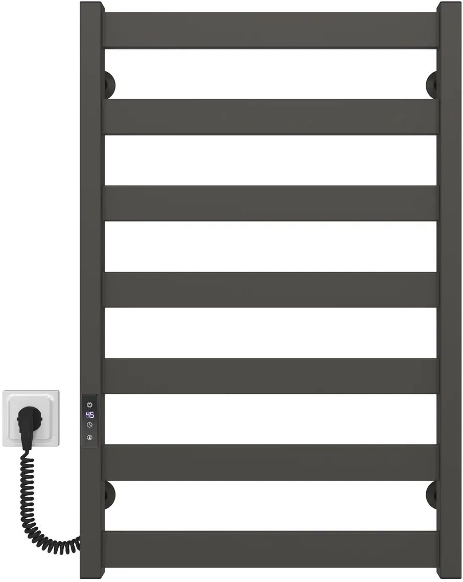 Рушникосушка Deffi Harmony П7 500x800, графіт, JD04, ліве підключення (B.HR.80.50.7.E.G.L.2)
