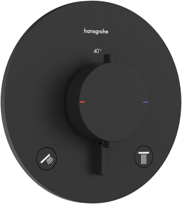 Змішувач із термостатом Hansgrohe Ecostat Comfort S Black Matt 33715670
