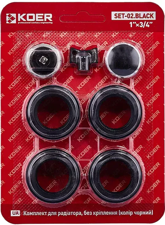 Монтажний комплект Koer SET-02.Black 3/4" (KR5186)
