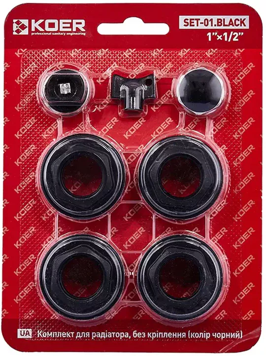 Монтажний комплект Koer SET-01.Black 1/2" (KR5185)