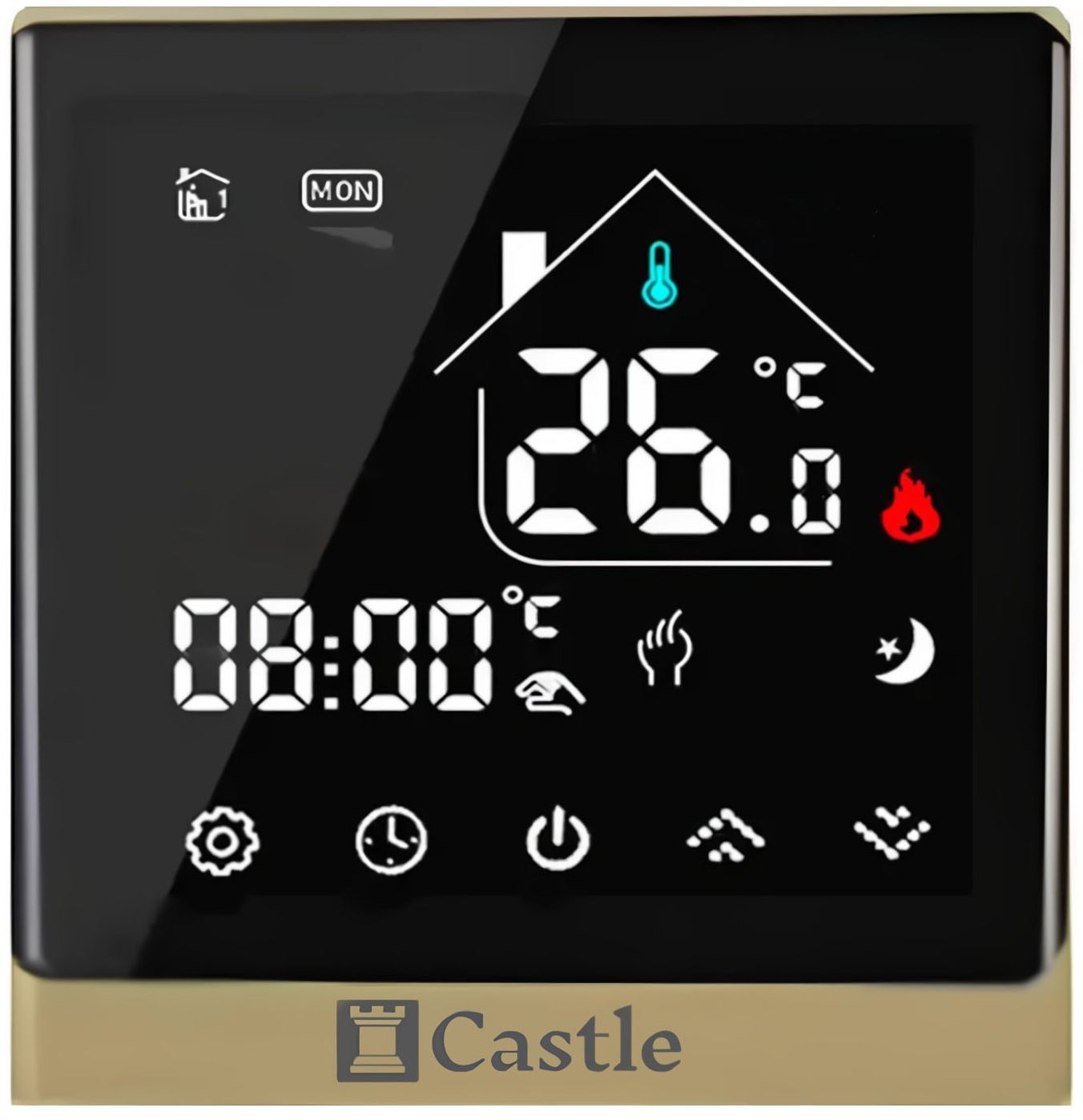 Терморегулятор Castle AC8400H, золотий