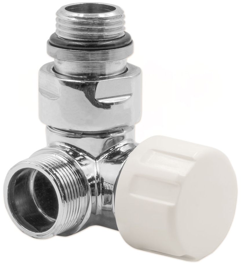 Термостатичний клапан трьохосьовий Carlo Poletti Corner 1/2" x 24-19 DX, Chrome (V75111BDX)