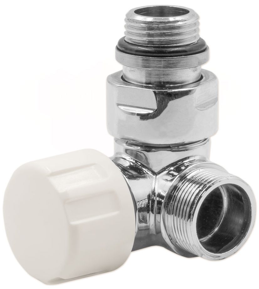 Термостатичний клапан трьохосьовий Carlo Poletti Corner 1/2" x 24-19 SX, Chrome (V75111BSX)