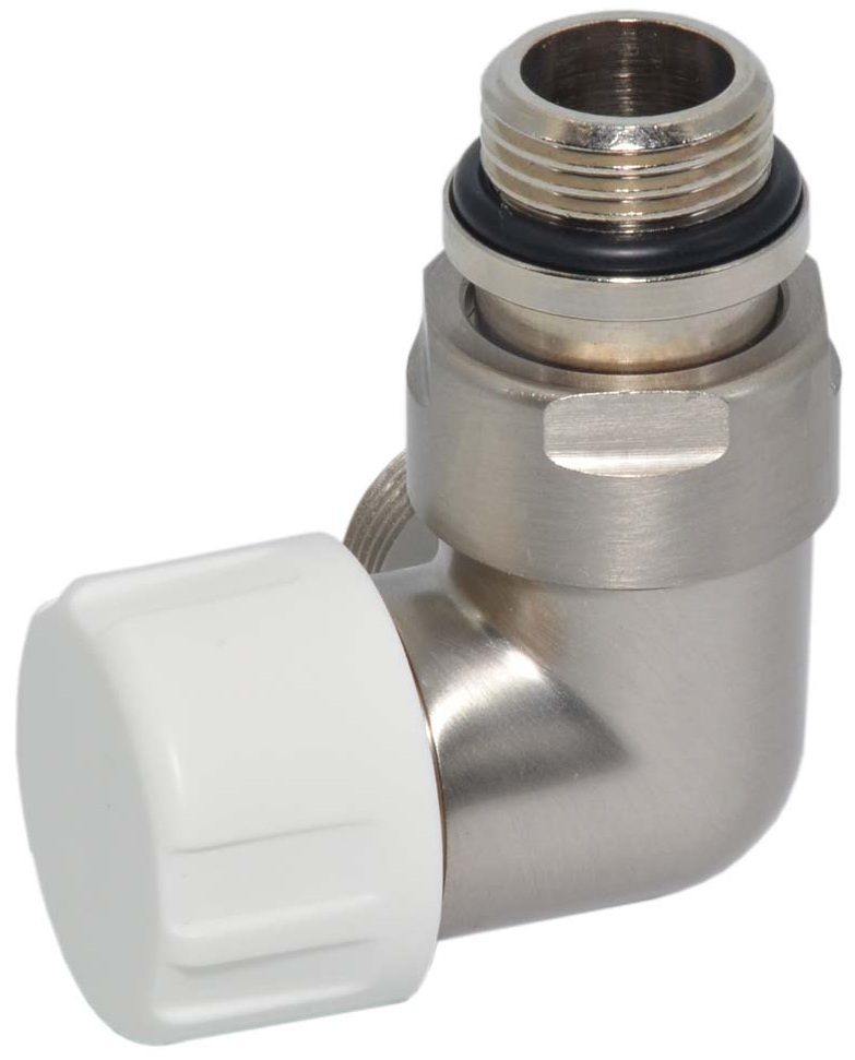 Термостатичний клапан трьохосьовий Carlo Poletti Corner 1/2" x 24-19 DX, Brush Silver (V75111JDX)