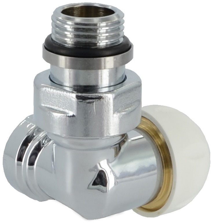 Термостатичний клапан трьохосьовий Carlo Poletti First Corner 1/2" SX, Chrome (V175310CBSX)