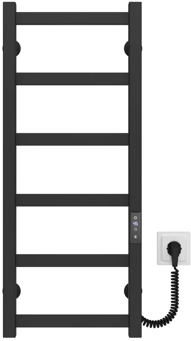 Рушникосушка Deffi Avast ПФ 6 400*800 Е Чорна, JD04, Праве підключення (B.AV.80.40.6.E.B.R.2)