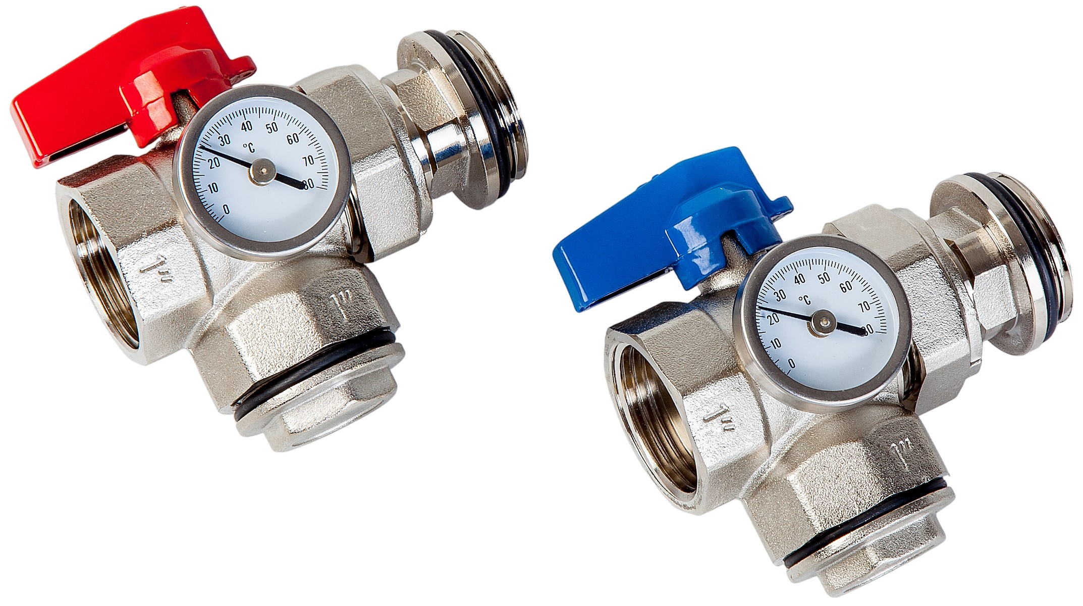 Комплект кульових кранів Meibes Comap RTS-T 1"x1" з термометром (C331005001)