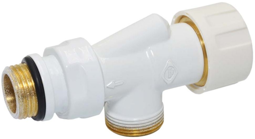 Термостатичний клапан Carlo Poletti First Reversa 1/2" x 24-19, White (V18411EF)