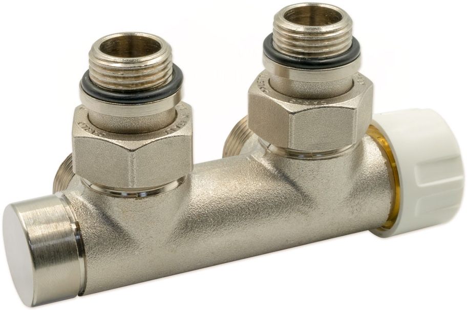 Вузол термостатичний Carlo Poletti Twin Thermo 1/2" x 3/4" EK, Nickel (V37112QSB)