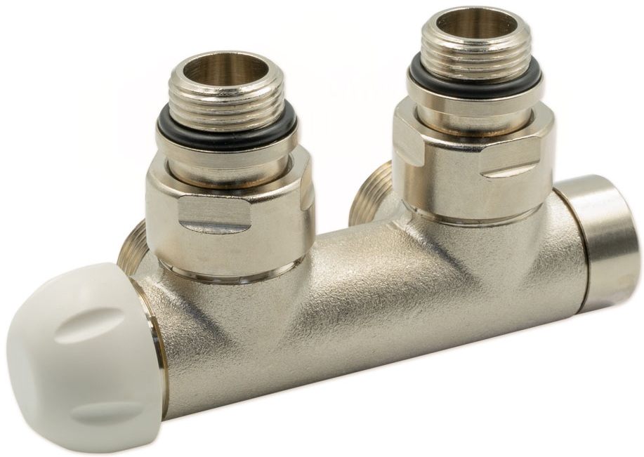 Вузол термостатичний Carlo Poletti Twin Thermo 1/2" x 3/4" EK, Nickel (V37112QSBSX)