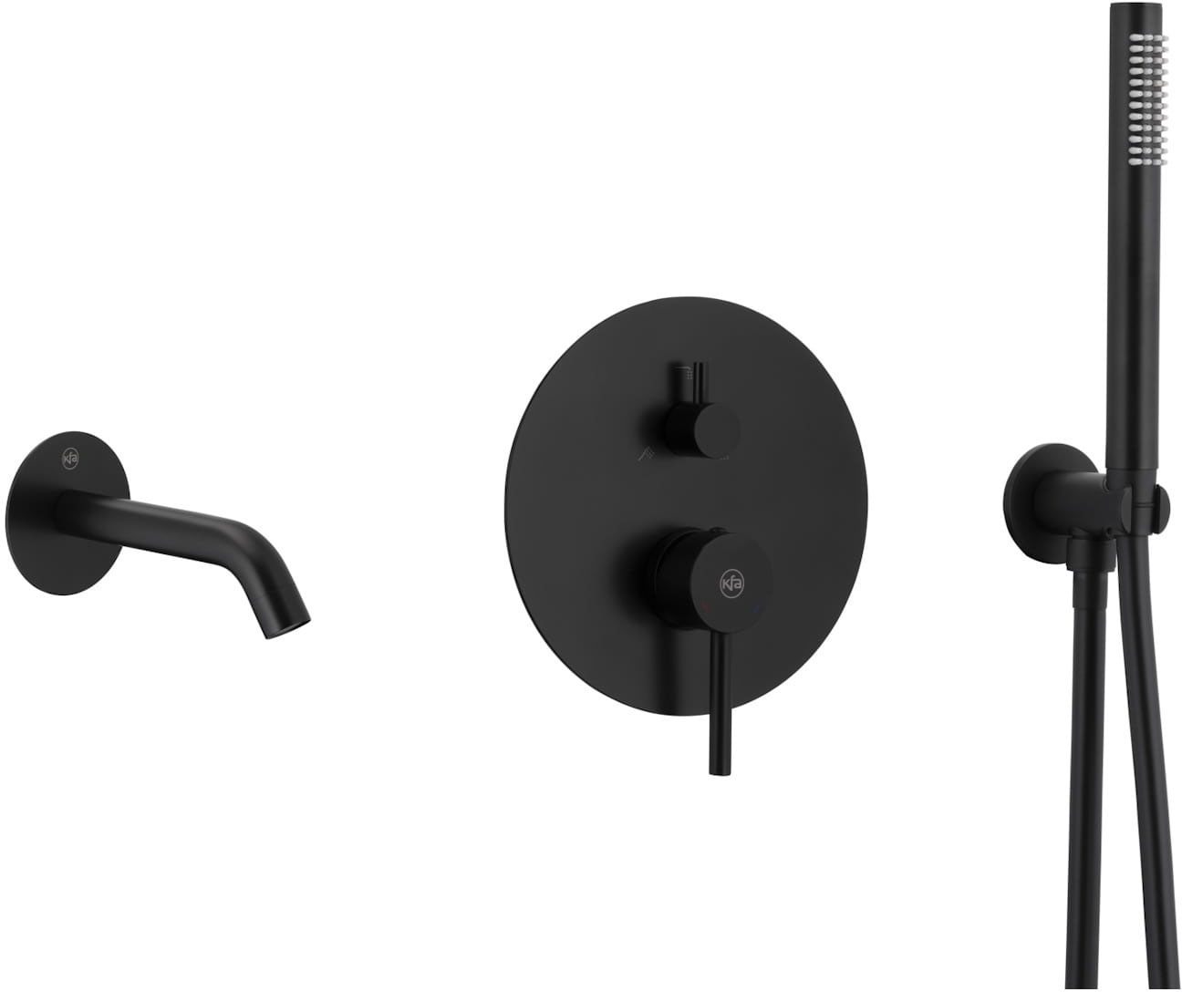 Змішувач для ванни KFA Armatura Moza Black 5039-401-81