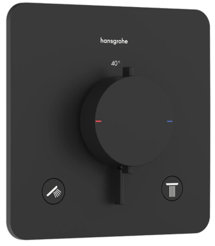 Змішувач із термостатом Hansgrohe Ecostat Comfort Q Black Matt 33713670