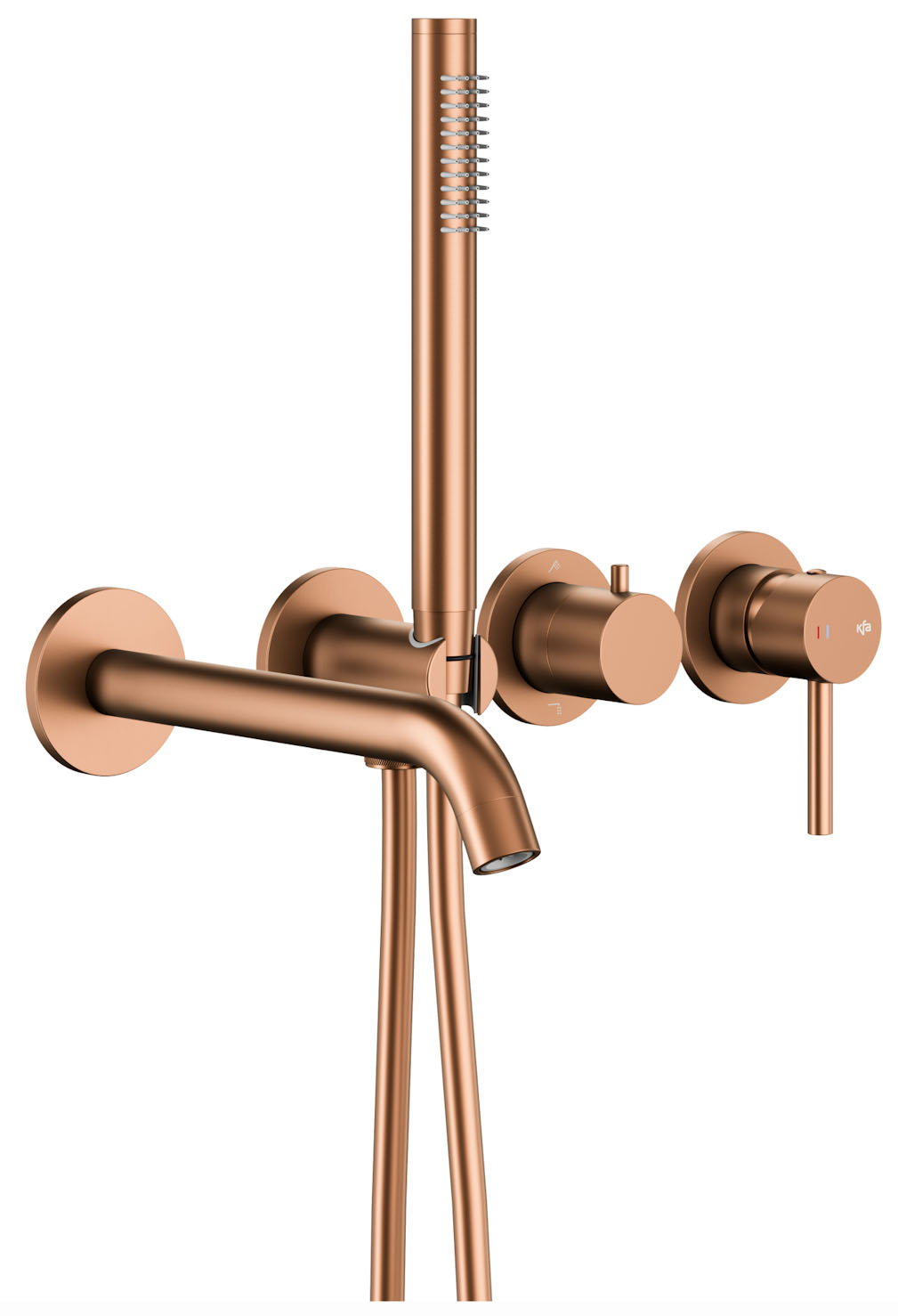 Змішувач для ванни KFA Armatura Moza Brushed Rose Gold 5039-411-34