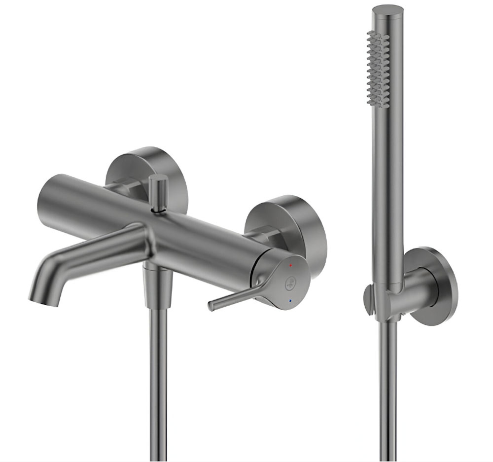 Змішувач для ванни KFA Armatura Silvia PVD Brushed Gun Metal 2034-520-41