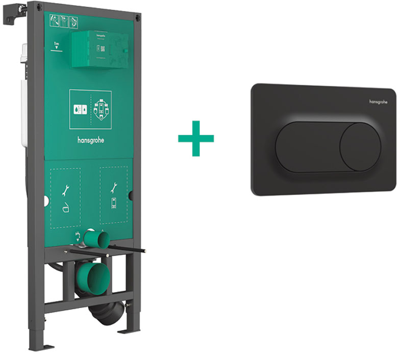 Інсталяція для унітаза Hansgrohe iFrame Universal + iFrame Original S Black 99002670